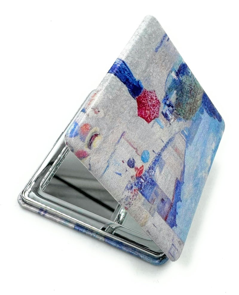 Aeisage Edward Monch Square Mirror - Art Deco Pocket Mirror for Girls, Perfect for Travel or Gifts - Image 3
