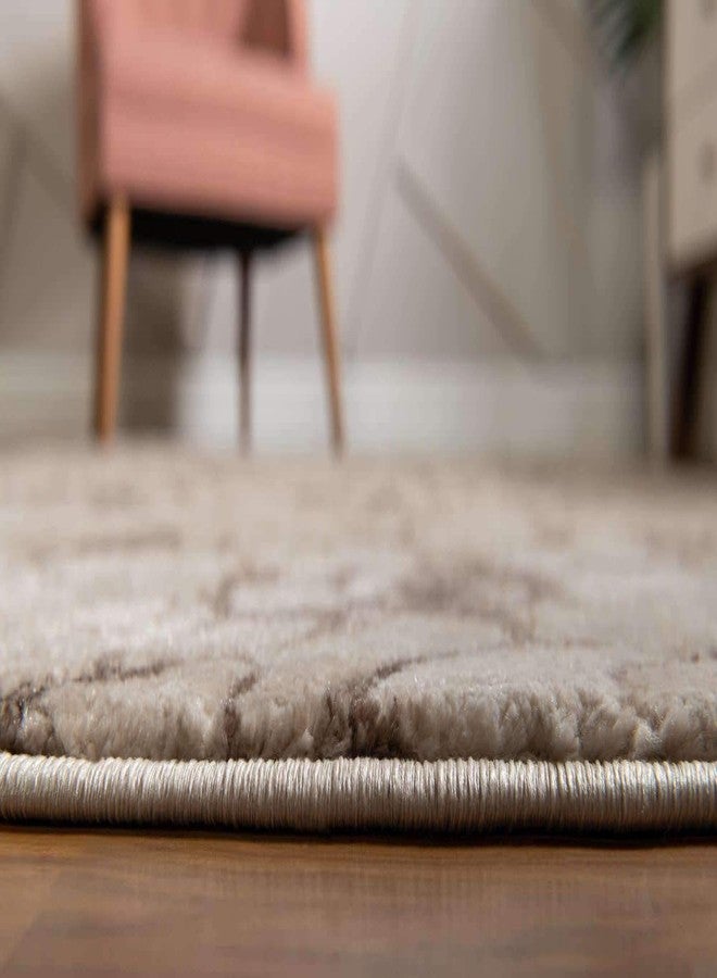 Unique Loom Oasis Collection Area Rug - Breeze (2' x 6' Runner, Brown/ Beige) - Image 3
