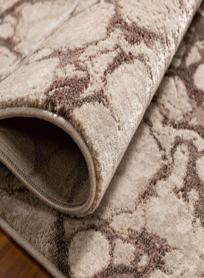Unique Loom Oasis Collection Area Rug - Breeze (2' x 6' Runner, Brown/ Beige) - Image 4