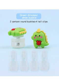 Cartoon Cute No-tie shoelace buckle 1 Pair Set（Green Dinosaur Shoe Buckle*2＋Free shoelaces*1＋tail clips*4）For Women and Kids/Boys/Girls - pzsku/Z4690066A02015A326812Z/45/_/1721200847/8a4d9ea1-8c60-4b7f-b508-349225c3e342