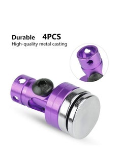 Dilwe 4Pcs Body Post Mount Aluminum Magnetic Invisible Body Post Mount For Scx10 4Wd 1:10 Rc Car(Purple)  - Image 5