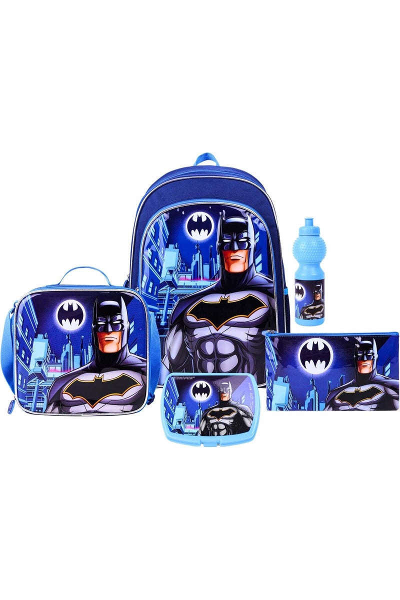 Warner Bros Batman Knight Hero 5-in-1 Backpack Set (18") - Image 1
