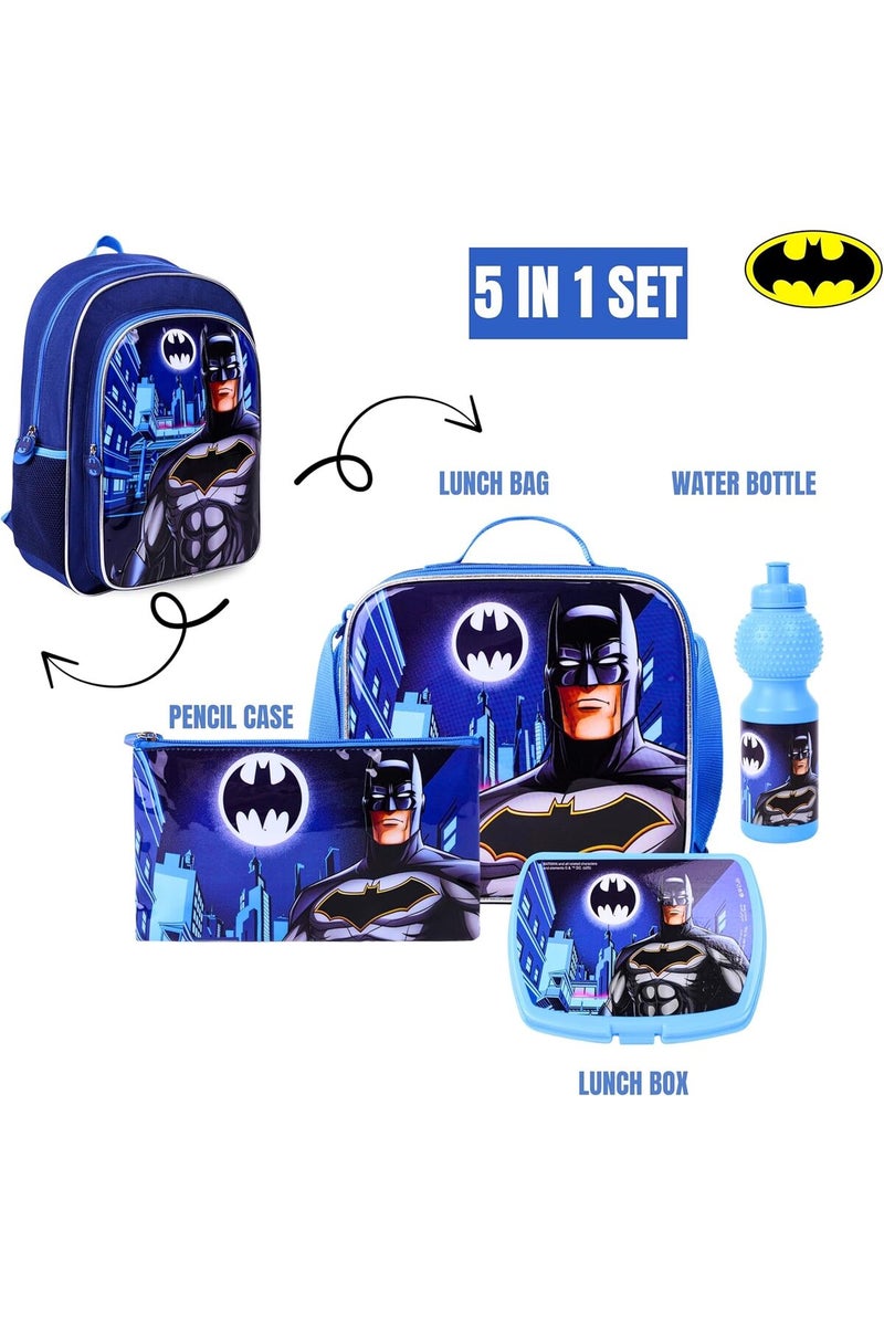 Warner Bros Batman Knight Hero 5-in-1 Backpack Set (18") - Image 5