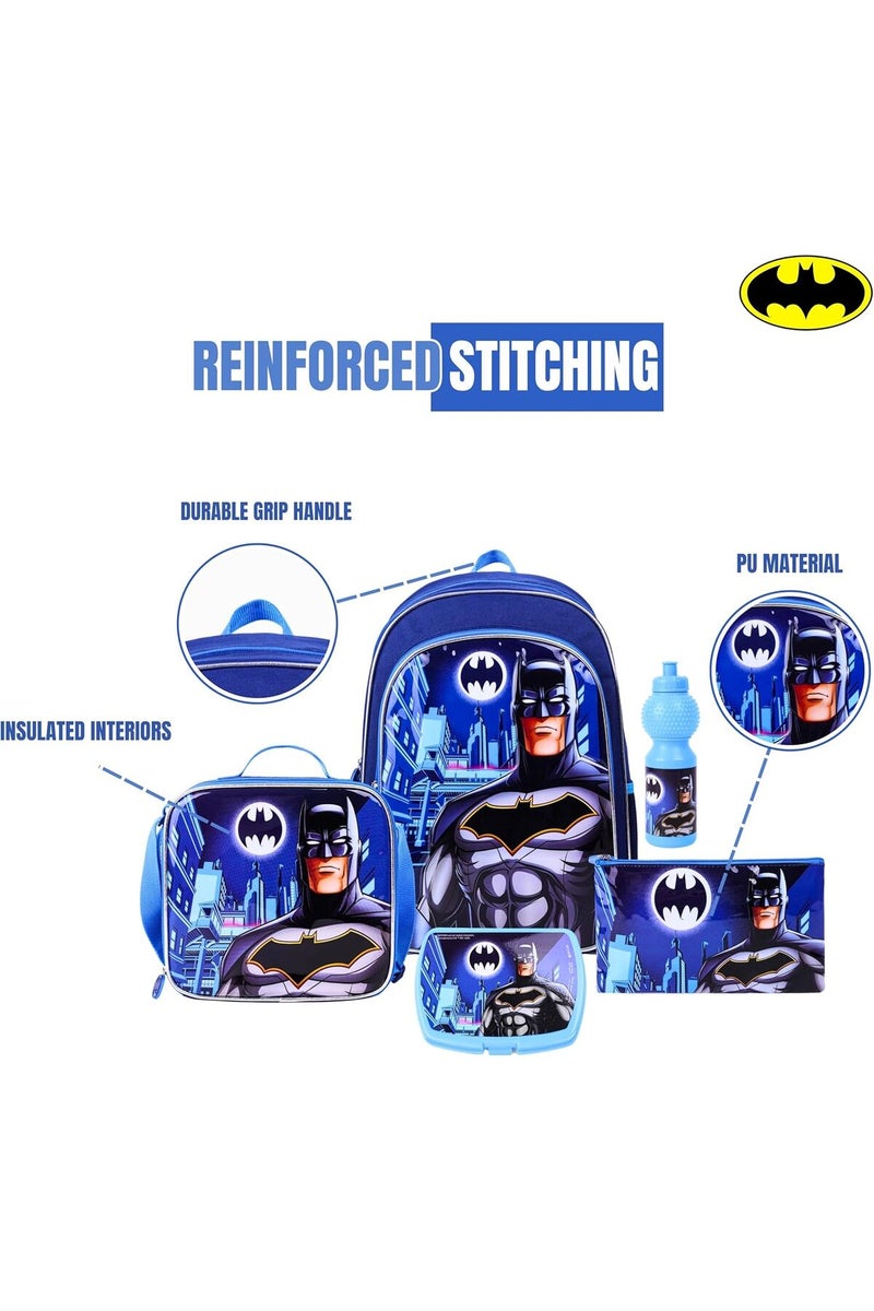 Warner Bros Batman Knight Hero 5-in-1 Backpack Set (18") - Image 4