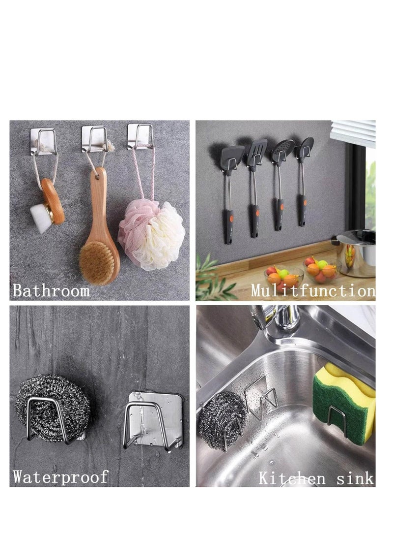 2Pcs Sponge Holders for Kitchen Sink–Waterproof, Adhesive Sink Caddies for Kitchen (SUS304). - Image 3