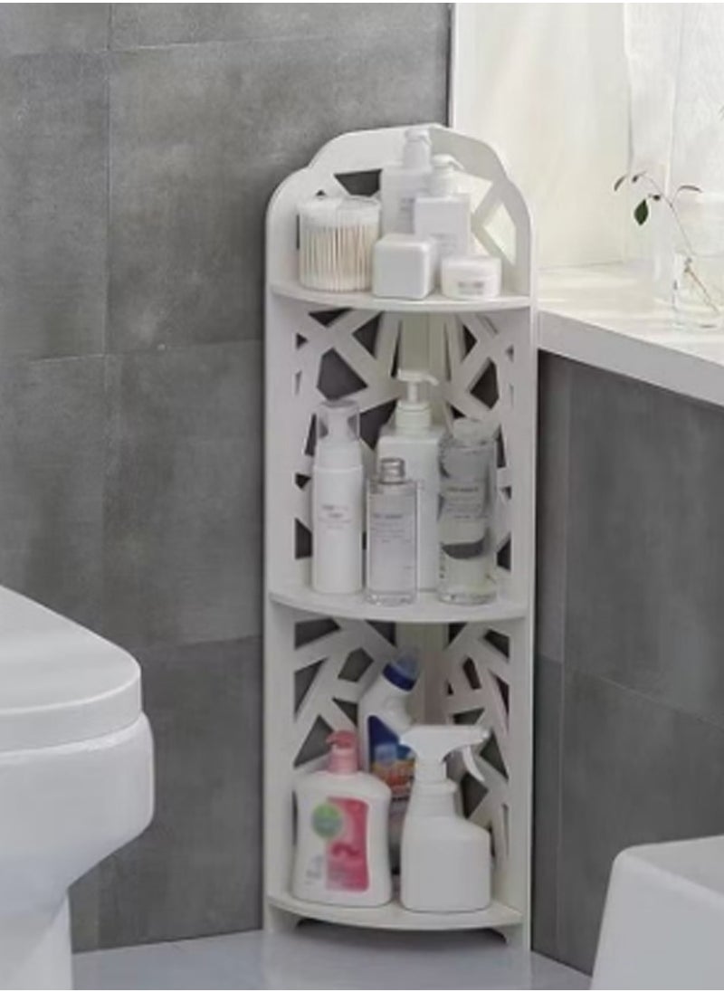 LINGWEI Bathroom Cabinet Corner Shelf Bathroom Storage Organizer Great For Small Bathroom Storage Corner Display Stand Waterprof Freestanding Bathroom Stand  - Image 3