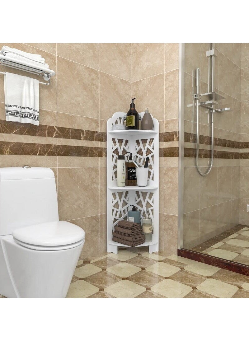 LINGWEI Bathroom Cabinet Corner Shelf Bathroom Storage Organizer Great For Small Bathroom Storage Corner Display Stand Waterprof Freestanding Bathroom Stand  - Image 4