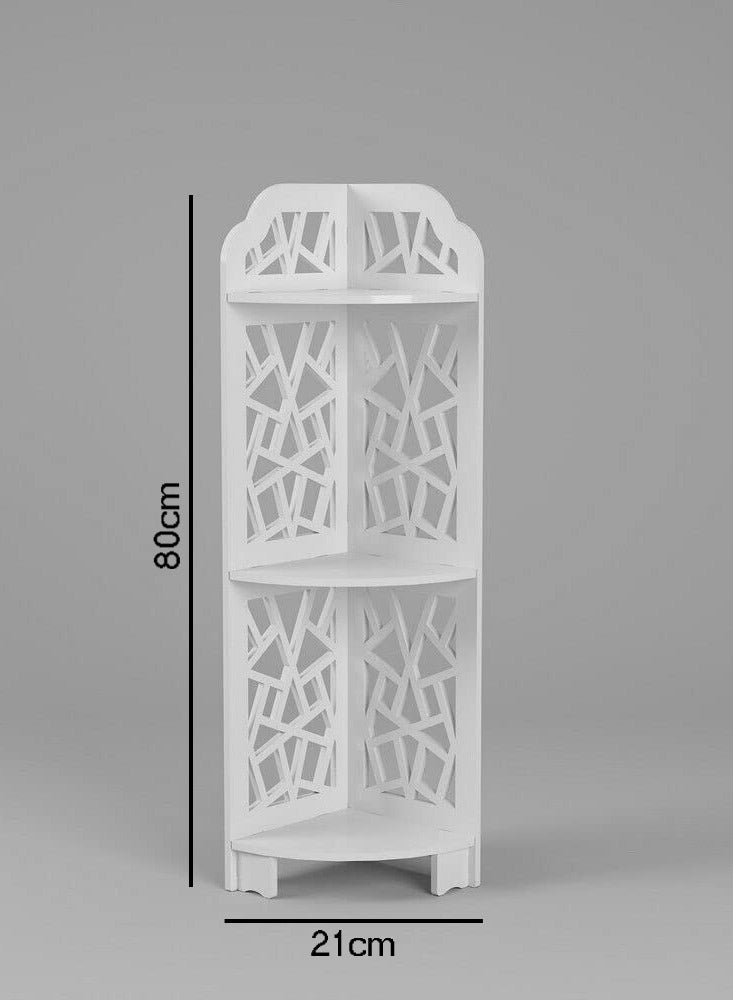 خزانة حمام رف زاوية منظم تخزين الحمام رائع للحمامات الصغيرة، حامل عرض زاوية للتخزين، حامل حمام قائم بذاته مقاوم للماء