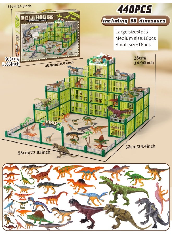 XiuWoo New DIY Dinosaur Arena Interactive Parent-Child Puzzle Building Toy 