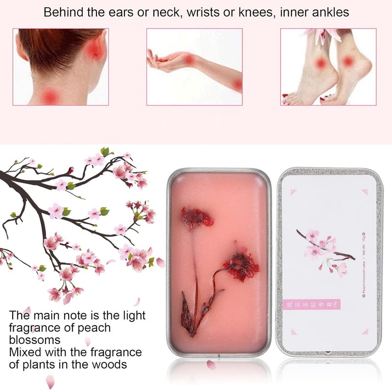 klarako Solid Perfume 15g Safe Elegant Portable Natural Cream of Peach Blossom White Tea Solid Balm Popular Pocket Balm for Women - Image 5