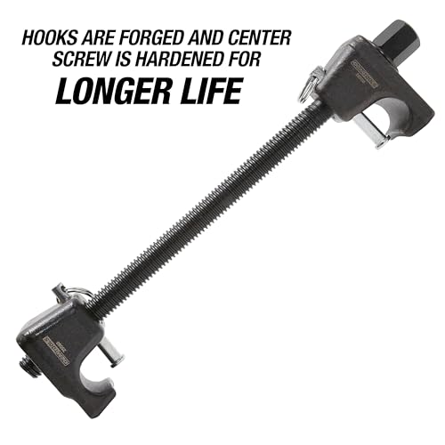 OEMTOOLS 25550 MacPherson 10.75 Inch Strut Spring Compressor, Automotive Suspension System Maintenance Tool, 2-Piece Universal Spring Compressor Tools with 9.75 Inch Maximum Safe Opening, Forged Hooks - Image 4