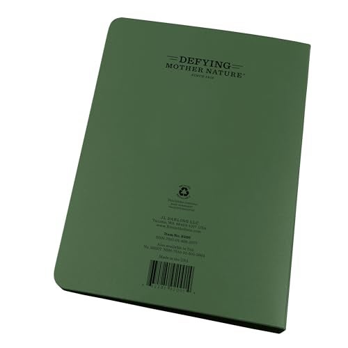 Rite In The Rain Weatherproof 1/2" Ring Binder, 5.625" x 7.875", Green Binder (No. 9200) - Image 2