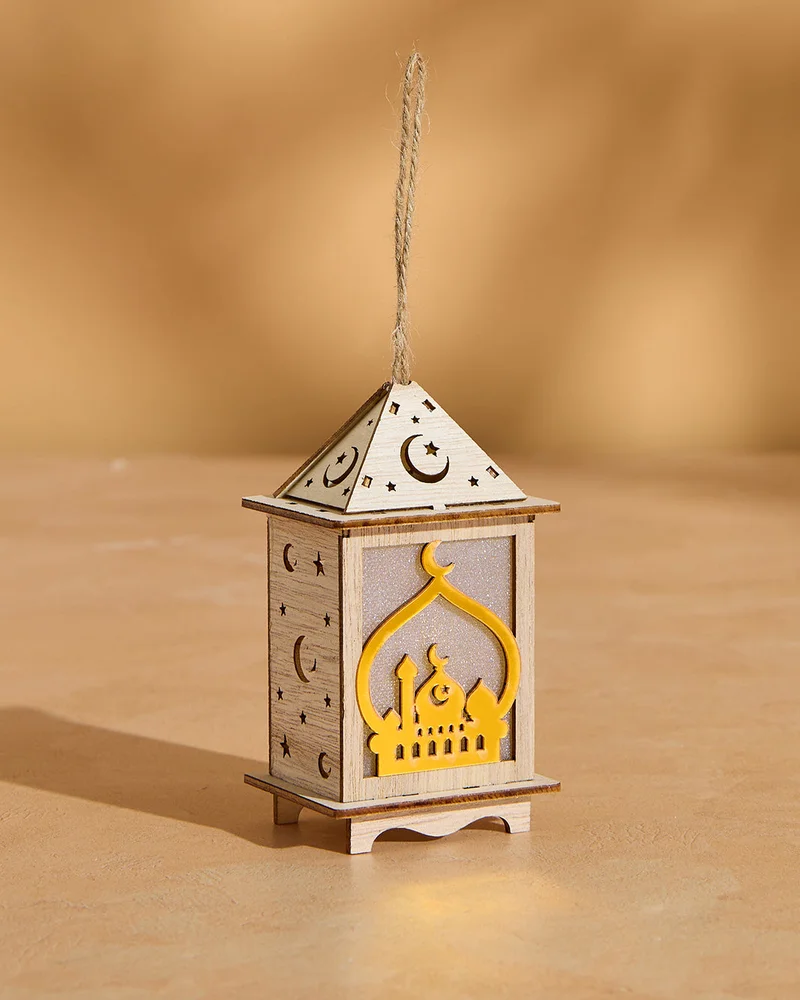 ردتاغ فانوس  رمضان  باللون الأبيض و الذهبي