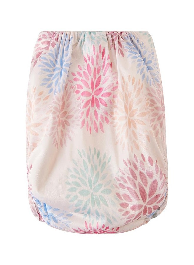 Big Softies Reusable Nappy with Insert Absorber|Adjustable Snap Fastener|Water-resistant|Comfortable|Rash-Free|Print-Dandelion|For Girls Newborn to 24 Months - Image 4