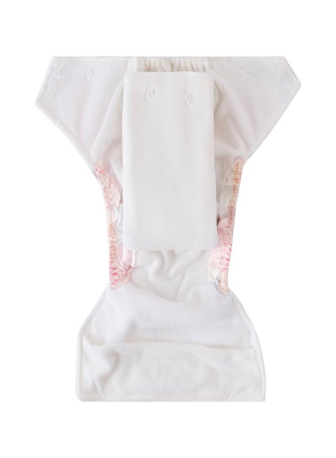 Big Softies Reusable Nappy with Insert Absorber|Adjustable Snap Fastener|Water-resistant|Comfortable|Rash-Free|Print-Dandelion|For Girls Newborn to 24 Months - Image 5