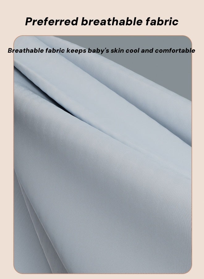 الدليبن حظيرة لعب للأطفال، سياج قابل للطي للأطفال، سياج أمان داخلي للزحف للأطفال، ساحة لعب للأطفال الرضع والصغار، مركز أنشطة للأطفال الرضع في الداخل والخارج مع 50 كرة بحرية، حلقتان للسحب باليد، قاعدة مانعة للانزلاق، شبكة ناعمة تسمح بالتهوية، 150 × 180 سم (رمادي) - Image 4