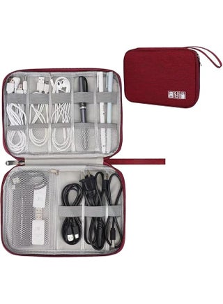 Electronics Accessories Organizer Bag, Travel Cable Organiser Bag, Universal Carry Travel Gadget Bag for USB Cable Drive, SD Card, Charger Hard Disk (Red) - pzsku/Z469071ABFBBF94F03F6AZ/45/1749428324/a6766df3-907a-4e8e-97ab-2fb6d2b3a81f