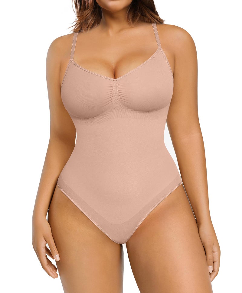 FeelinGirl Shapewear Tummy Control Body Shaper Bodysuits for Women Seamless Skin M-L - Image 1