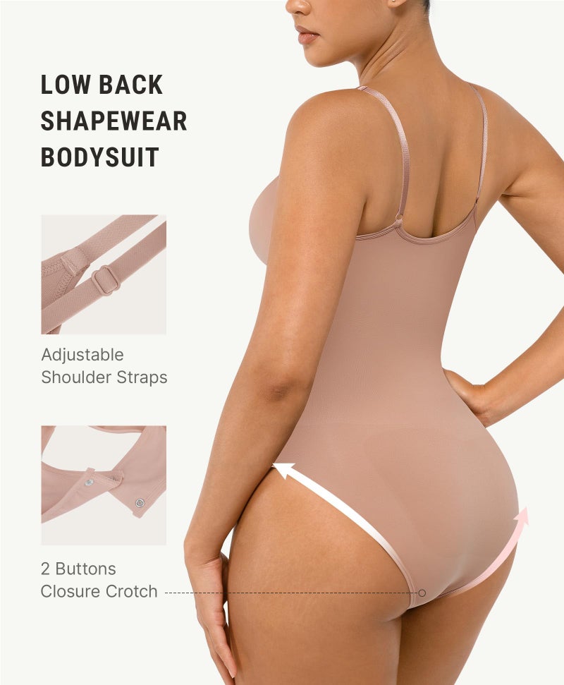 FeelinGirl Shapewear Tummy Control Body Shaper Bodysuits for Women Seamless Skin M-L - Image 5