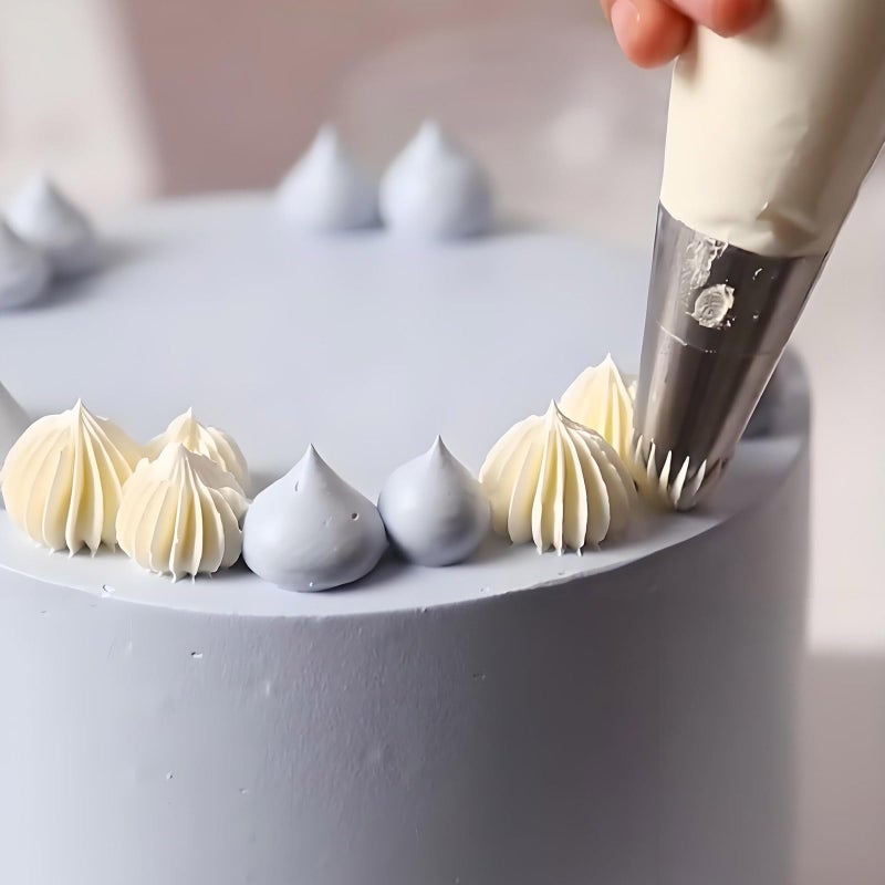 Yiont 8Pcs Flower Piping Tips Set Stainless Steel Baking Tools Cookies, Cupcakes Rose & Wedding Cake Decorating Icing & Frosting Pastry Nozzles Yiont - Image 3