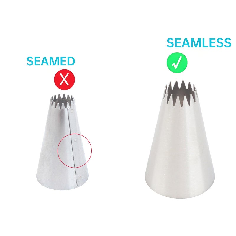 Yiont 8Pcs Flower Piping Tips Set Stainless Steel Baking Tools Cookies, Cupcakes Rose & Wedding Cake Decorating Icing & Frosting Pastry Nozzles Yiont - Image 4