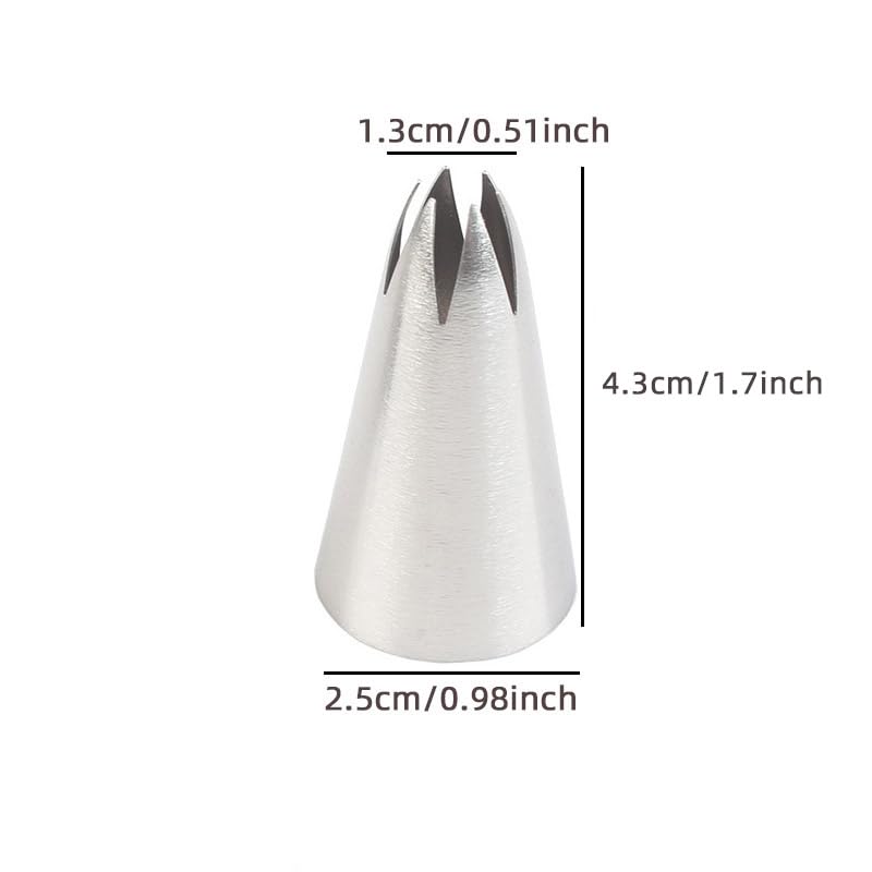 Yiont 8Pcs Flower Piping Tips Set Stainless Steel Baking Tools Cookies, Cupcakes Rose & Wedding Cake Decorating Icing & Frosting Pastry Nozzles Yiont - Image 2