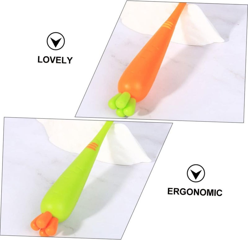 6pcs Kids Carrot Toothbrush Set Soft Bristle Children's Toothbrushes for Boys and Girls Cute Cartoon Design for Daily Oral Care - Image 4