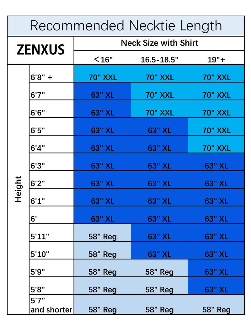 ZENXUS Extra Long Solid Tie for Men Big and Tall, Deep Navy XL Tie 63 inch - Image 5