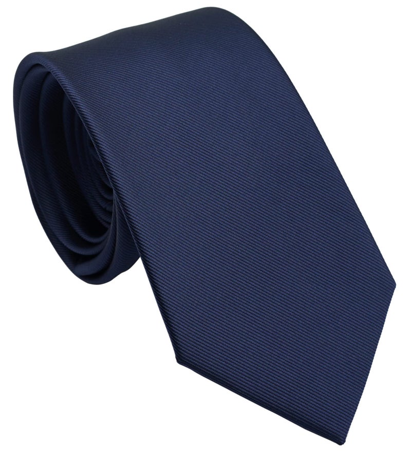 ZENXUS Extra Long Solid Tie for Men Big and Tall, Deep Navy XL Tie 63 inch - Image 1