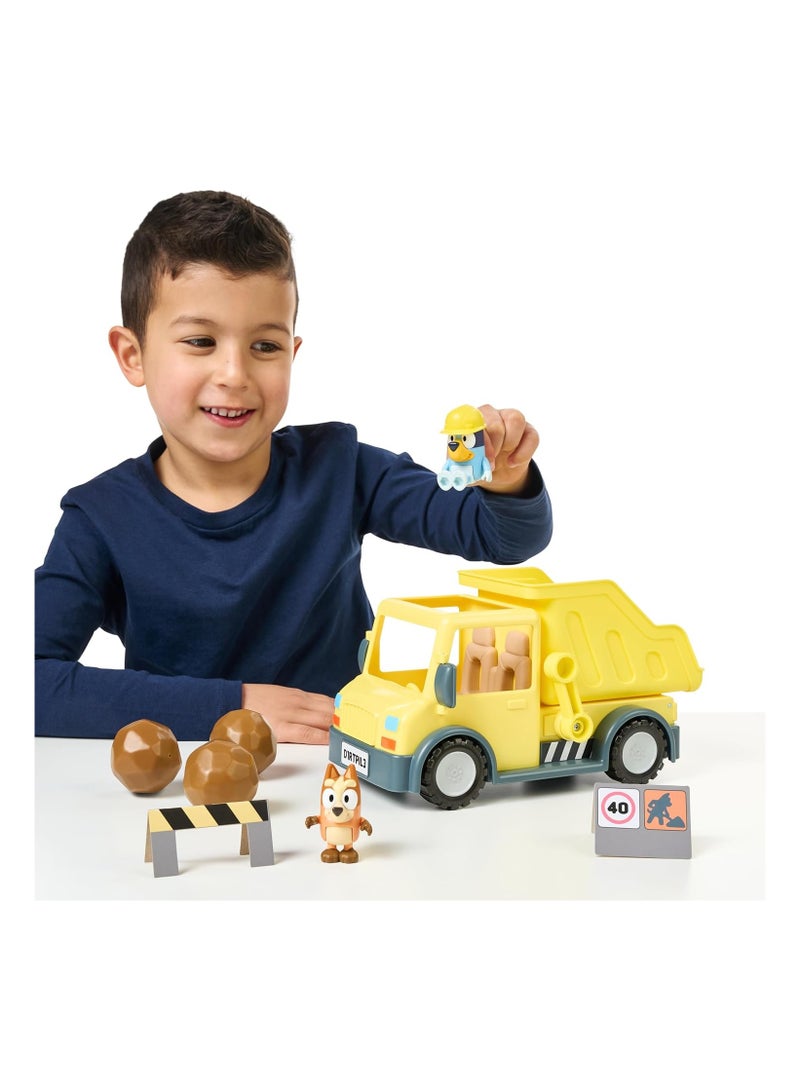 بلوي مجموعة الشاحنات القلابة الضخمة من Bluey | عجلات دوارة واقعية | خوذة Bluey & Muddy Bingo | متين وآمن | عمل الإمالة والتفريغ | متعة البناء - Image 5