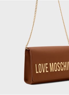 Love Moschino Chain Detailed Flap Over Clutche  - Image 3