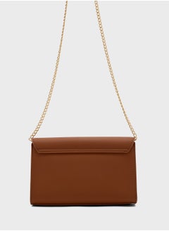 Love Moschino Chain Detailed Flap Over Clutche  - Image 2