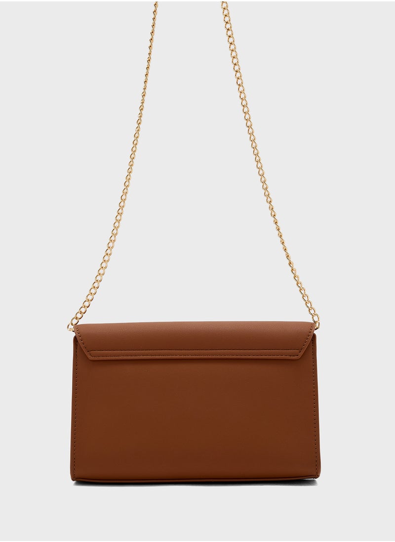 Chain Detailed Flap Over Clutche