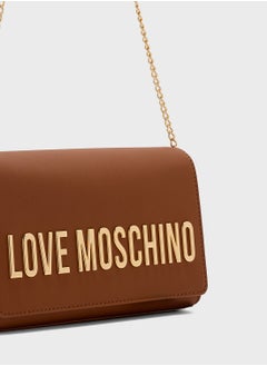 Love Moschino Chain Detailed Flap Over Clutche  - Image 4