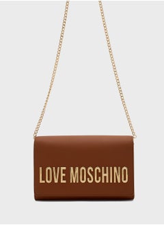 Love Moschino Chain Detailed Flap Over Clutche  - Image 1