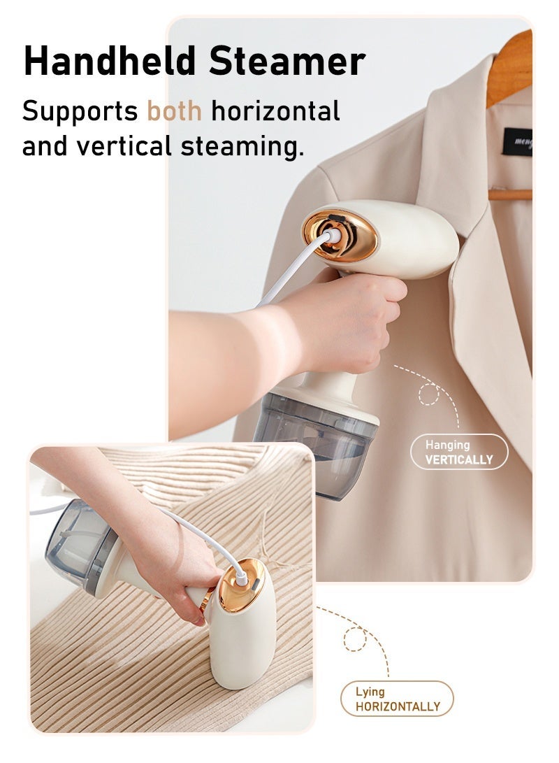 CAYGA Handheld Garment Steamer 1000W Handheld irons, 2-In-1 Flat Ironing And Hanging Ironing, 30 Seconds Fast Heating, 260 Ml Removable Water Tank, With Lint Brush， For Crease Removal - Image 4
