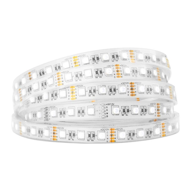 BTF-LIGHTING 5050 RGBW RGB+Cool White(6000K-7000K) 4 Colors in 1 LED Tape Light DC12V 5m 16.4ft 60LED/m Multi-Colored IP67 White 14mm PCB for Bedroom Kitchen Home Decoration(No Adapter or Controller) - Image 1