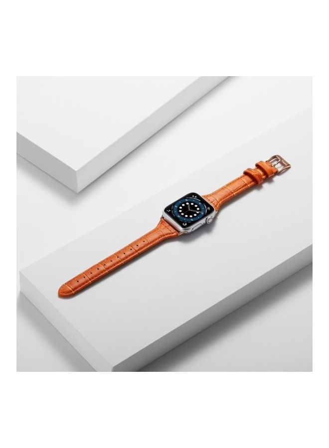 NIBEMINENT Ethnic Replacement Watchband for Apple Watch Series 1/2/3/4/5/6/7/SE 38/40/41mm Orange - Image 4