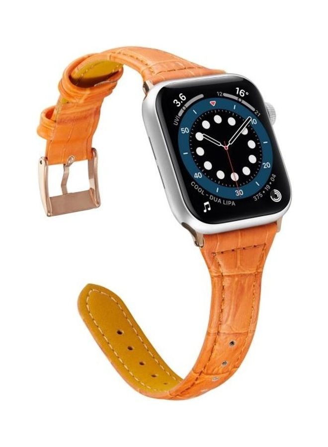 NIBEMINENT Ethnic Replacement Watchband for Apple Watch Series 1/2/3/4/5/6/7/SE 38/40/41mm Orange - Image 3