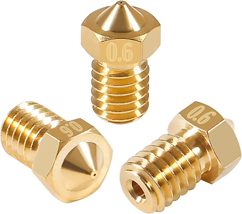 AITIAO 20 Pcs 0.6mm Extruder Nozzles V5 V6 0.6mm 3D Printer Brass Nozzles for 1.75mm Filament V5 V6 3D Printer - Image 2