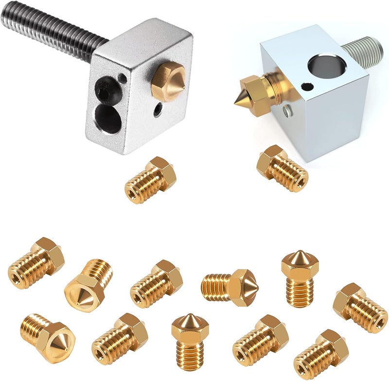 AITIAO 20 Pcs 0.6mm Extruder Nozzles V5 V6 0.6mm 3D Printer Brass Nozzles for 1.75mm Filament V5 V6 3D Printer - Image 5