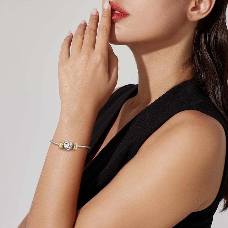 DALARAN Stopper Beads for Bracelets 925 Sterling Silver Clip Spacer Charm Bracelet Stoppers - Image 5