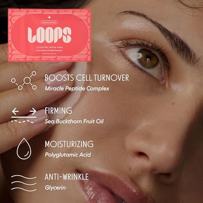 LOOPS Peptide Serum Korean Skincare - Firm, Fortify, Fight Fine Lines - Anti-Wrinkle & Moisturizing - Pre-soaked Veocell Embo Pad - Peptide Complex to Rejuvenate and Prejuvenate Face - Gifts for Women - Image 2