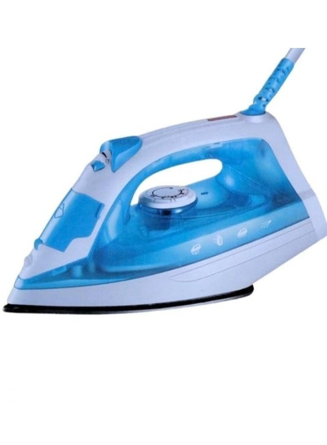 Denx Steam and Dry Iron with Teflon Soleplate – 1200W – Blue & White - Image 1