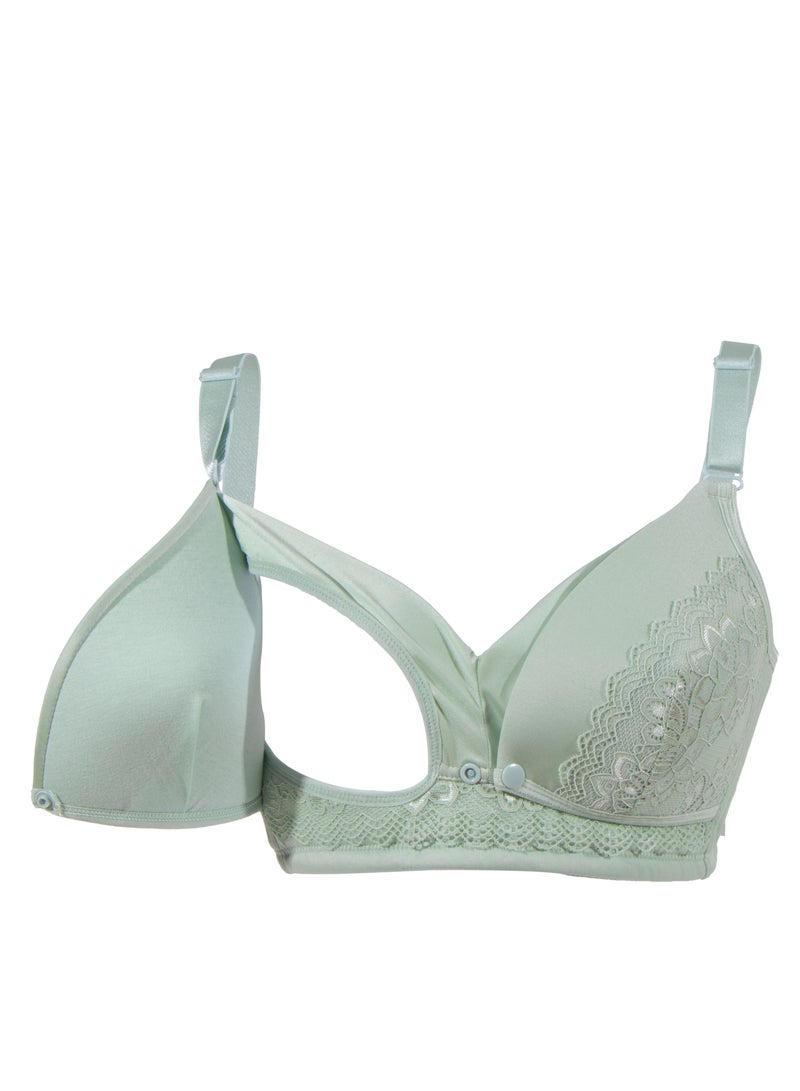 أوكوس حمالة صدر للحمل والرضاعة كاملة الكوب أخضر مقاس كبير جداً - Image 5