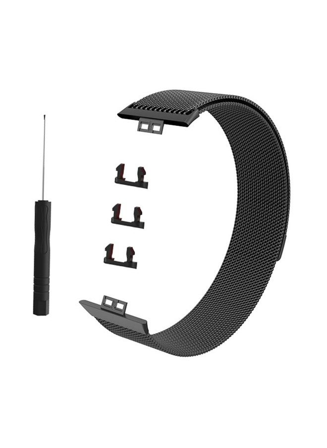 Generic - Replacement Strap For Huawei Watch Fit Milanese Watch Band Black - Image 1