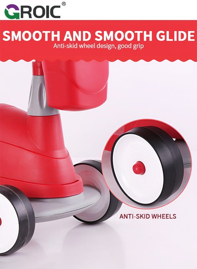 GROIC 3 Wheeled Scooter for Kids - 2-in-1 Sit/Stand Child Toddlers Toy Kick Scooters with Flip-Out Seat, Adjustable Height Scooters,Children's Balance Bike - Image 4