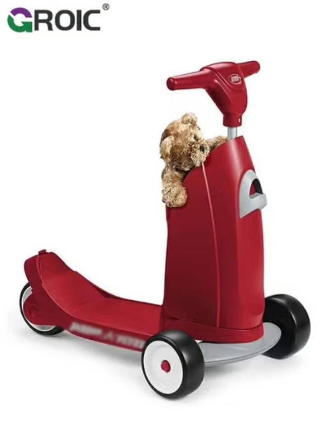 GROIC 3 Wheeled Scooter for Kids - 2-in-1 Sit/Stand Child Toddlers Toy Kick Scooters with Flip-Out Seat, Adjustable Height Scooters,Children's Balance Bike - Image 5