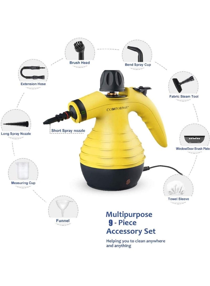 Raxoom Comforday Multi-Purpose Handheld Perfect for Stain Removal, Curtains, Car Seats, Floor, Window Cleaning (Yellow) - Image 2