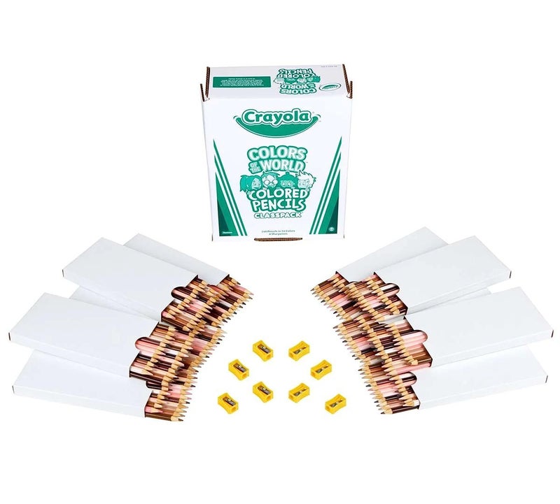 Crayola Colors of the World Skin Tone Colored Pencils Classpack (240ct), Bulk Colored Pencils for Classrooms, Teacher Supplies, Gifts - Image 1